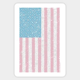 Transgender American Distressed Circle Design Flag Magnet